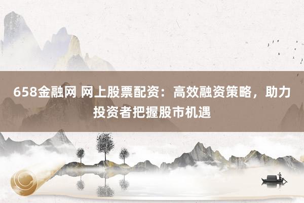658金融网 网上股票配资：高效融资策略，助力投资者把握股市机遇